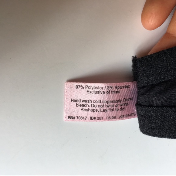 36C black Bra with pink mesh trim - Picture 5 of 8